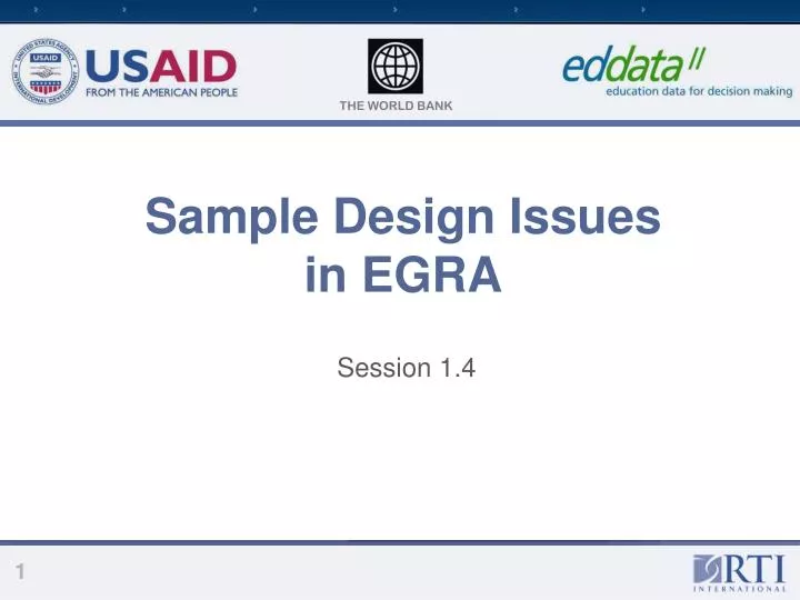 sample design issues in egra