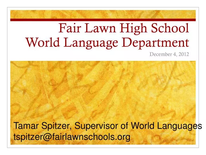 fair lawn high school world language department