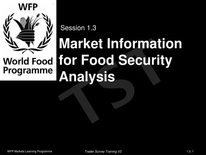 market information for food security analysis