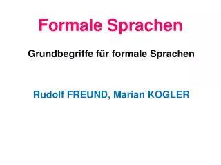 formale sprachen