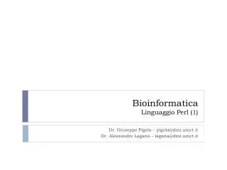 bioinformatica linguaggio perl 1