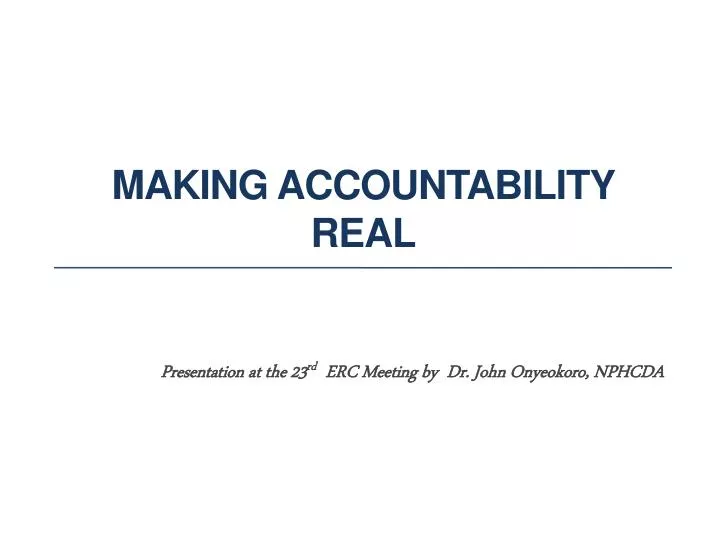making accountability real