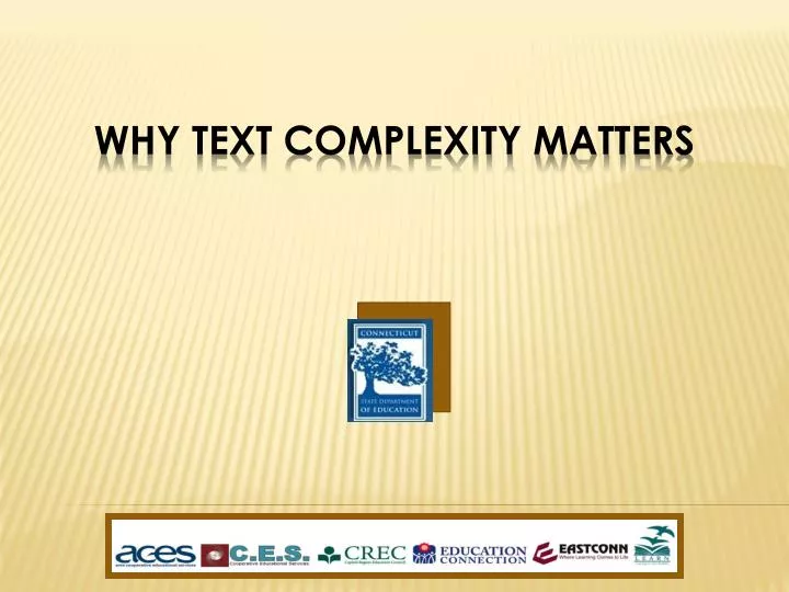 why text complexity matters