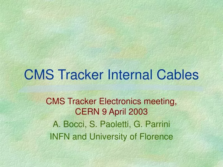 cms tracker internal cables