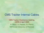 CMS Tracker Internal Cables - slide 1