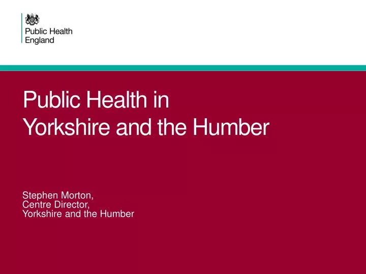 public health in yorkshire and the humber