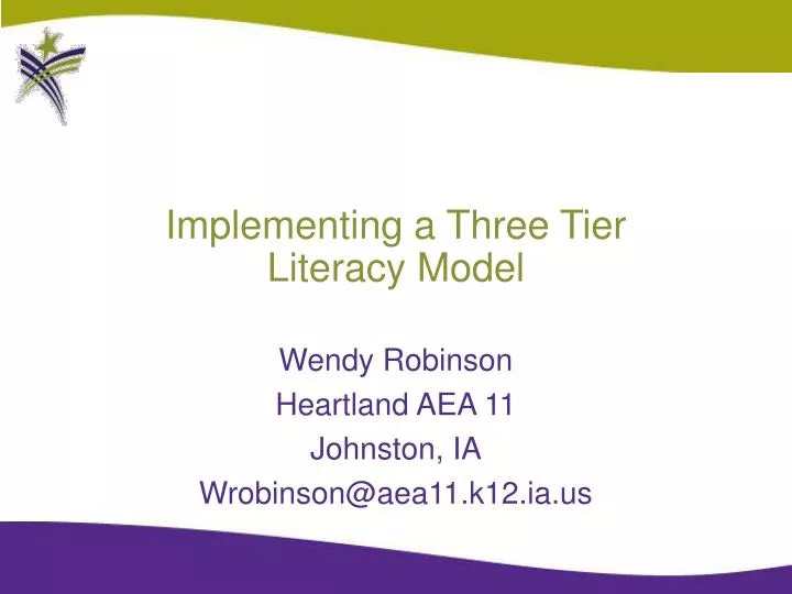 implementing a three tier literacy model