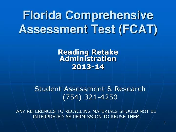 florida comprehensive assessment test fcat