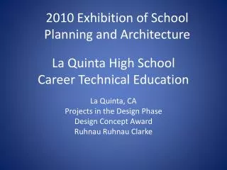 La Quinta High School Career Technical Education