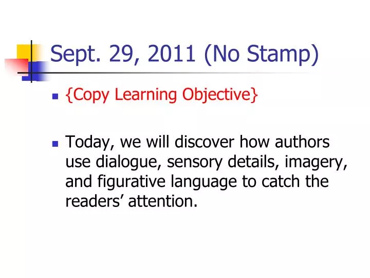 sept 29 2011 no stamp