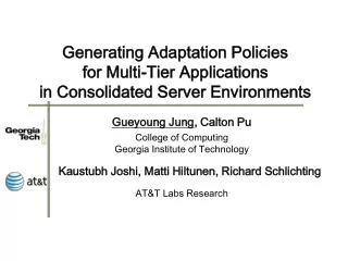 Generating Adaptation Policies for Multi-Tier Applications in Consolidated Server Environments