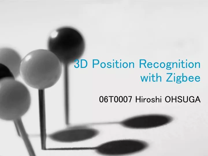 3d position recognition with zigbee