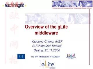 Overview of the gLite middleware