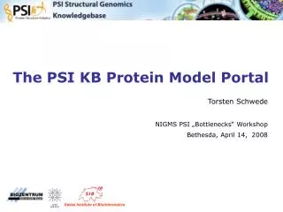the psi kb protein model portal