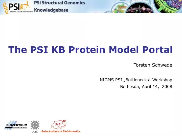 the psi kb protein model portal