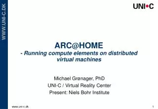 ARC @ HOME - Running compute elements on distributed virtual machines