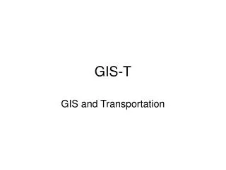 GIS-T