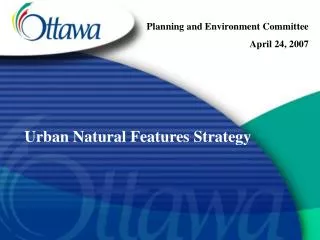 Urban Natural Features Strategy