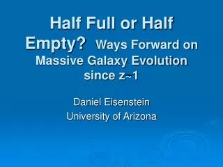 Half Full or Half Empty? Ways Forward on Massive Galaxy Evolution since z~1