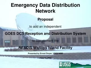 Emergency Data Distribution Network