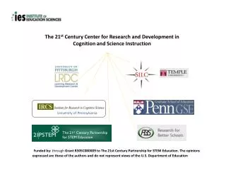 The 21 st Century Center for Research and Development in Cognition and Science Instruction