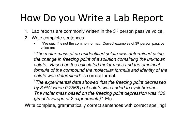 how do you write a lab report