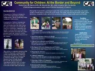 Community for Children: At the Border and Beyond