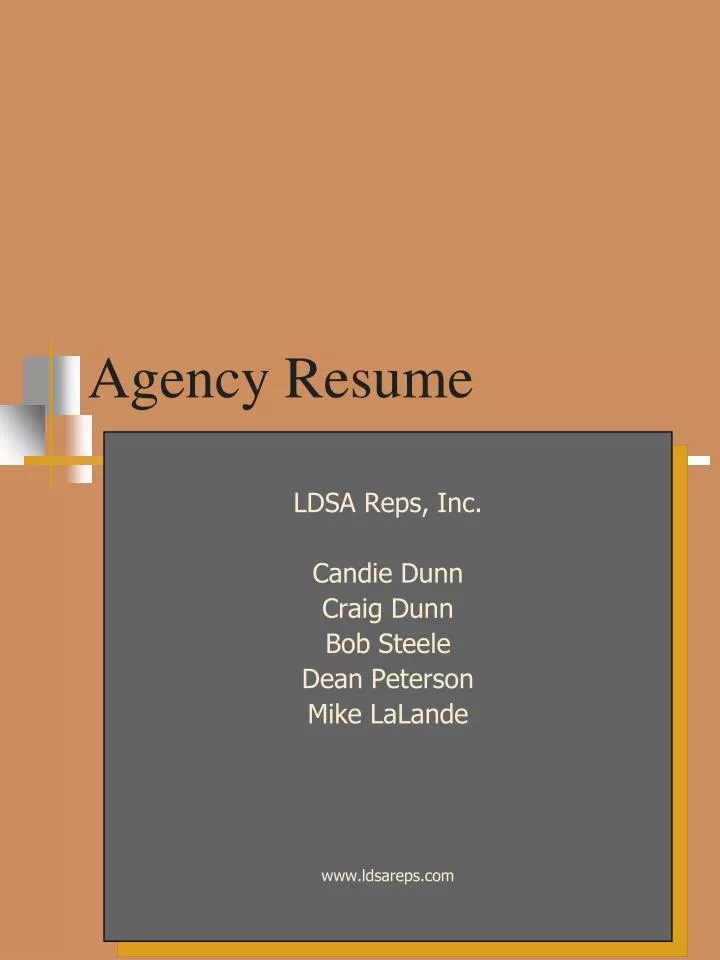 agency resume