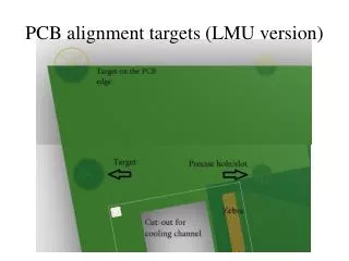 PCB alignment targets (LMU version)