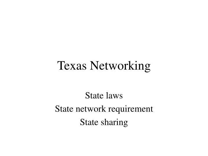 texas networking