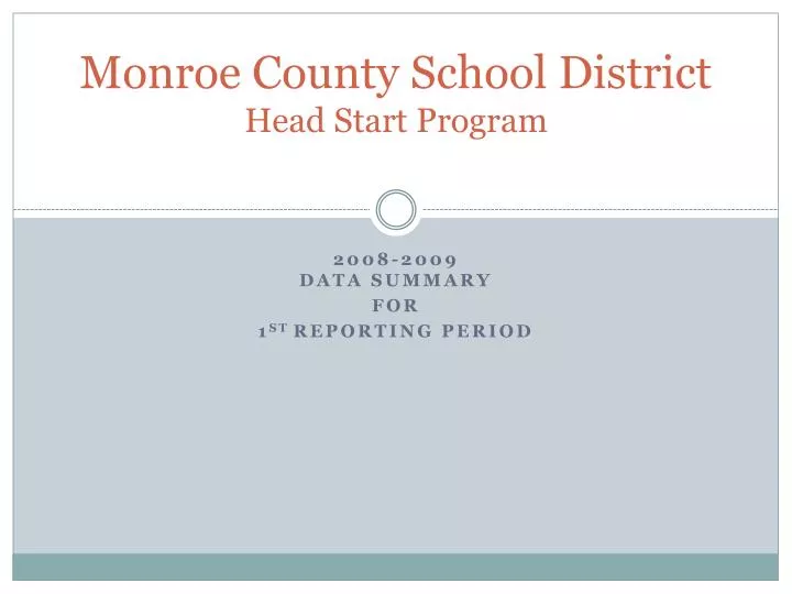 monroe county school district head start program