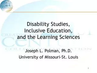 Disability Studies, Inclusive Education, and the Learning Sciences