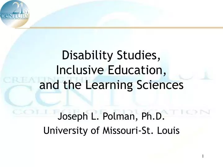 disability studies inclusive education and the learning sciences