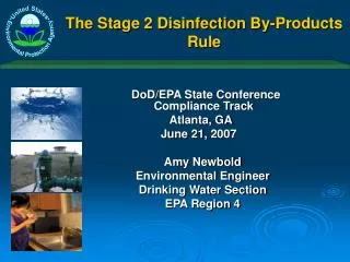 The Stage 2 Disinfection By-Products Rule