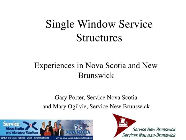 single window service structures