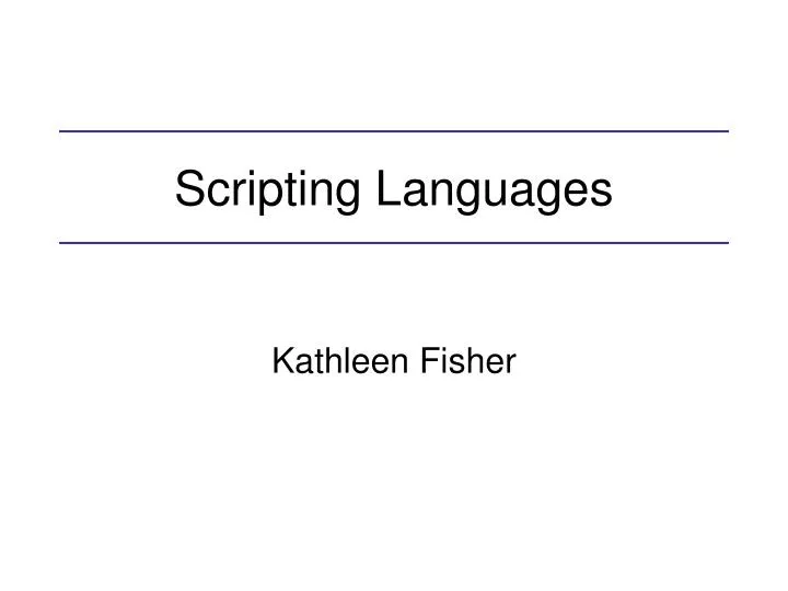 scripting languages