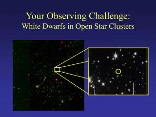 Your Observing Challenge: White Dwarfs in Open Star Clusters