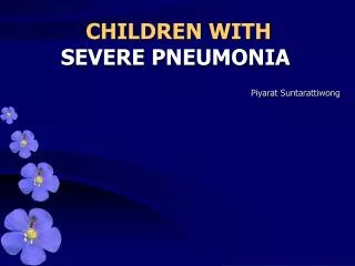 children with severe pneumonia