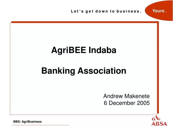 agribee indaba banking association