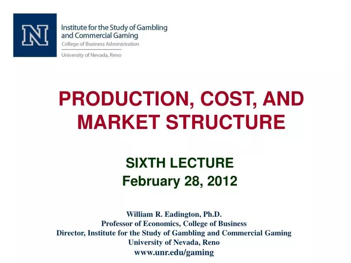 production cost and market structure