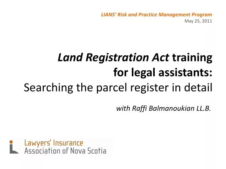 land registration act training for legal assistants searching the parcel register in detail