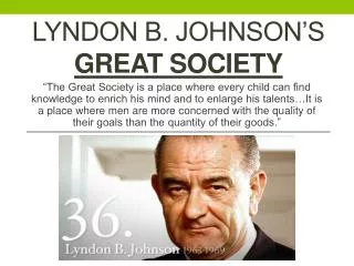 lyndon b johnson s great society