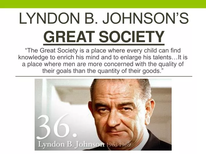 lyndon b johnson s great society