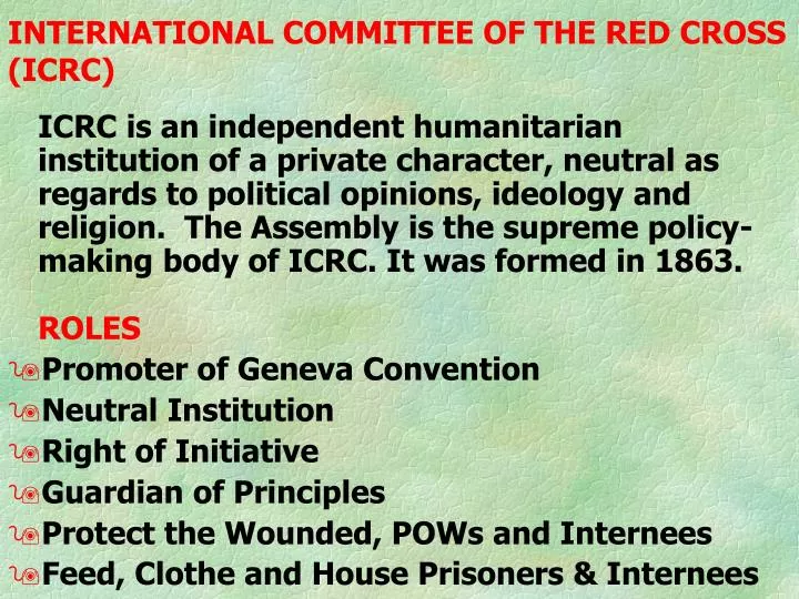 international committee of the red cross icrc
