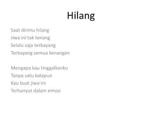 hilang