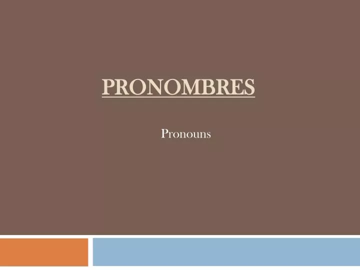 pronombres