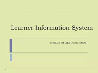 Learner Information System