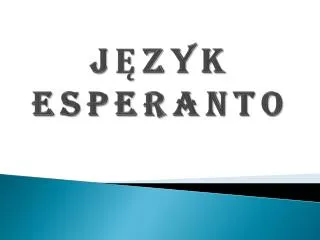j zyk esperanto