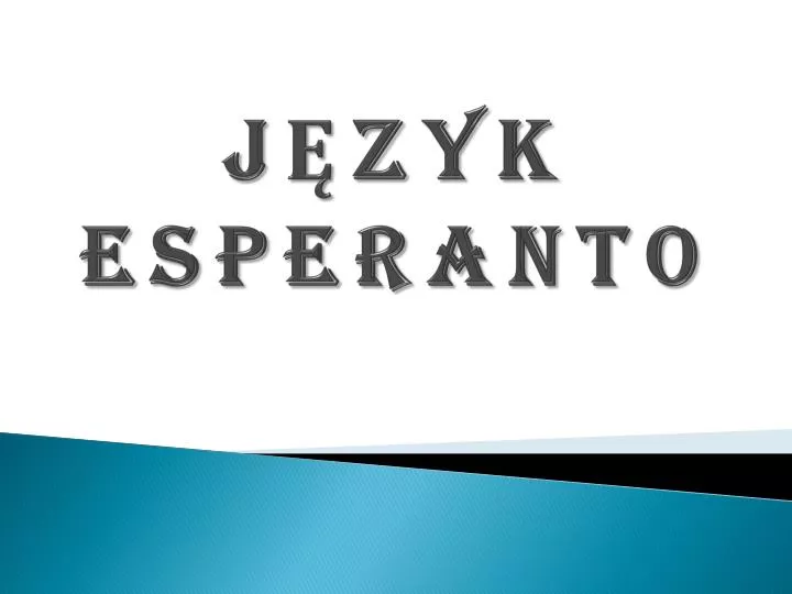 j zyk esperanto