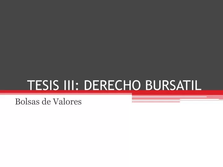 tesis iii derecho bursatil